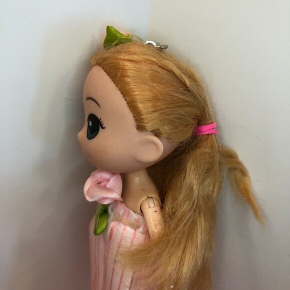 Little Girl Doll Keychain with Pink Dress - Picture 8 of 12